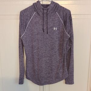 Under Armour Heathered Heatgear Purple Tshirt Weight Hoodie